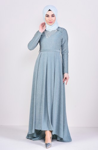 Green Almond Hijab Dress 9122-05