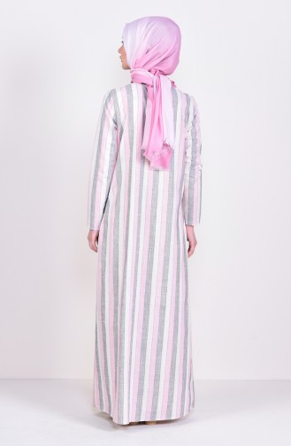 Striped A Pile Dress 6366-02 Powder 6366-02