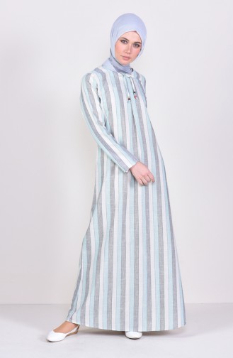 Striped A Pile Dress 6366-03 Green 6366-03