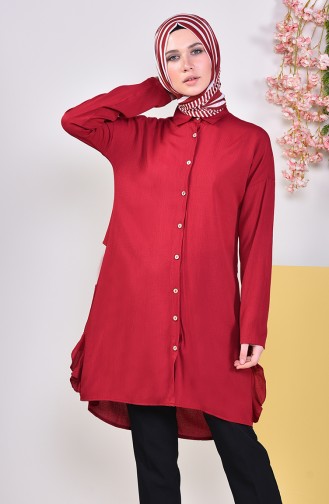 Buttons Detailed Tunic 1929-03 Claret Red 1929-03