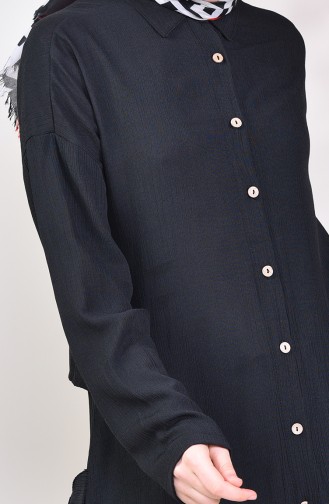Buttons Detailed Tunic  1929-05 Black 1929-05