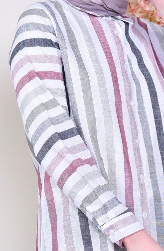 Striped Tunic 6368-02 Claret Red 6368-02