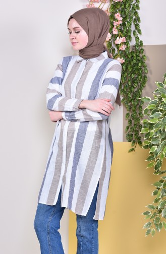 Striped Tunic 6369-01 Mink 6369-01