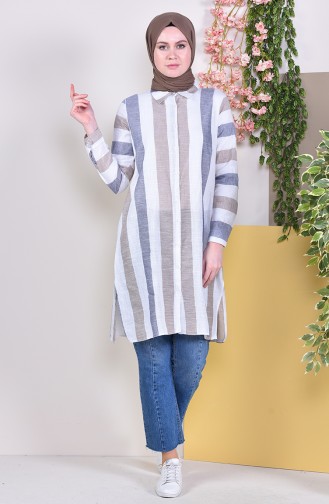 Striped Tunic 6369-01 Mink 6369-01