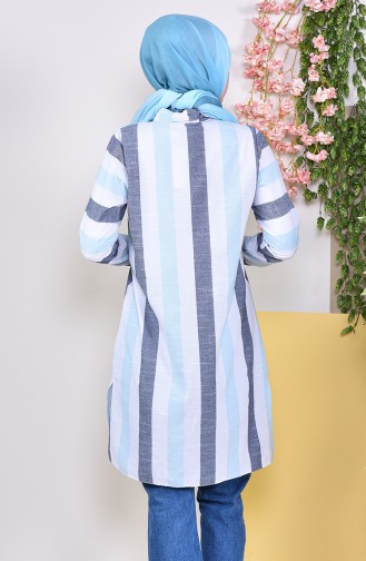 Striped Tunic 6369-02 Turquoise 6369-02