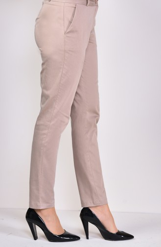 Pockets Straight cuff Pants 2073-01 Mink 2073-01