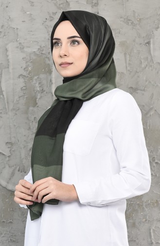 Patterned Cotton Shawl 95262-06 Khaki 95262-06