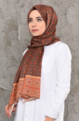 Patterned Cotton Shawl 95264-01 Tobacco 95264-01
