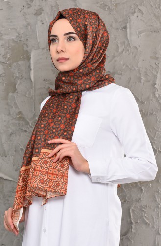 Patterned Cotton Shawl 95264-01 Tobacco 95264-01