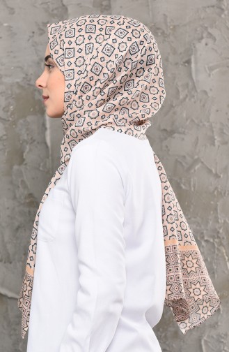 Patterned Cotton Shawl 95264-05 Cream 95264-05