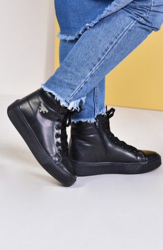 Women Boots 0810-16 Black Patent Leather Mat 0810-16
