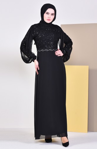 Caped Evening Dress 52736-02 Black 52736-02