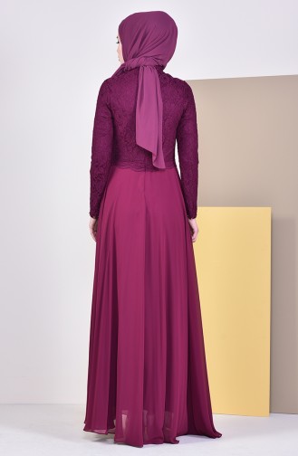 Steiniges Abendkleid 5078-01 Zwetschge 5078-01