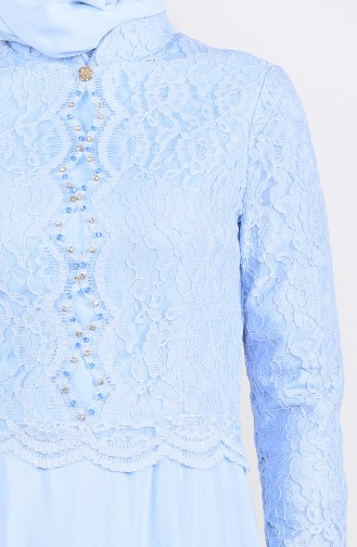 Robe de Soirée 5078-03 Bleu Bébé 5078-03