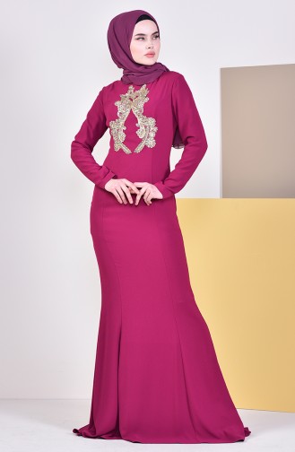 Stone Evening Dress 6001-05 Plum 6001-05