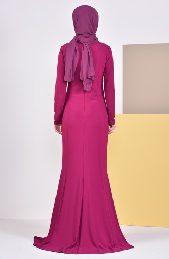Steiniges Abendkleid 6001-05 Zwetschge 6001-05