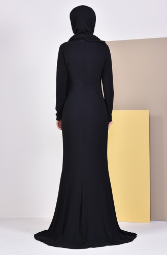 Schwarz Hijab-Abendkleider 6001-06