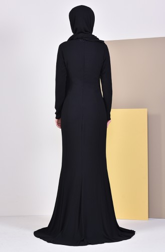 Robe de Soirée Perlées 6001-06 Noir 6001-06