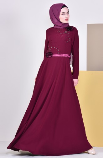 Robe de Soirée 6002-02 Plum Foncé 6002-02