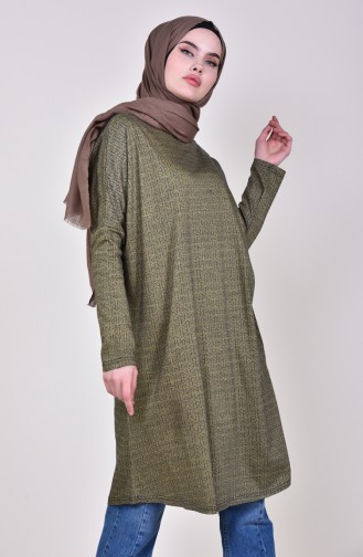 Patterned Tunic  7832-01 Oil Green 7832-01