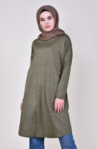 Patterned Tunic  7832-01 Oil Green 7832-01