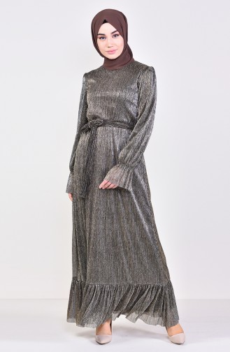 Robe Hijab Couleur Brun 81657-02