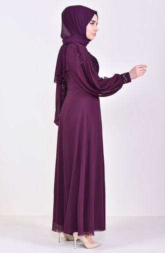 Zwetschge Hijab-Abendkleider 52736-05