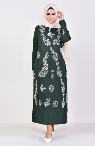 Emerald Green Hijab Dress 0004-03