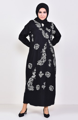 Robe a Motifs 0004-05 Noir 0004-05