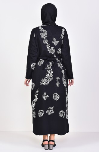 Robe a Motifs 0004-05 Noir 0004-05