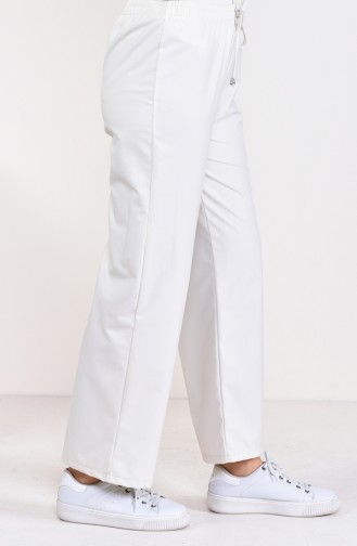 Elastic Waist Wide Leg Pants 2069B-14 Light Beige 2069B-14