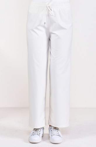 Pantalon Large élastique 2069B-14 Ecru 2069B-14