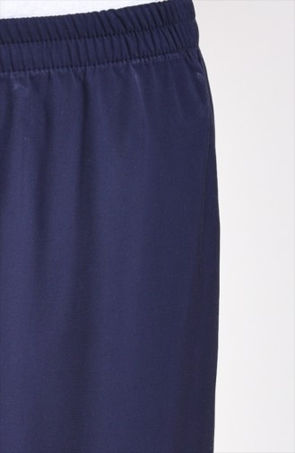 Pantalon Large élastique 2074-03 Bleu Marine Foncé 2074-03