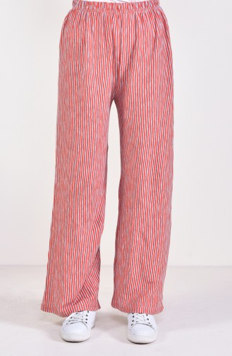 Striped Plenty Cuff Trousers 7828-02 Orange 7828-02