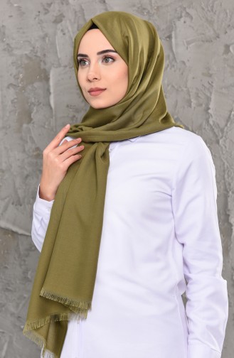 Düz Cotton Şal 19045-21 Haki