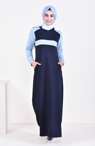 Robe Hijab Bleu Marine 8310-01