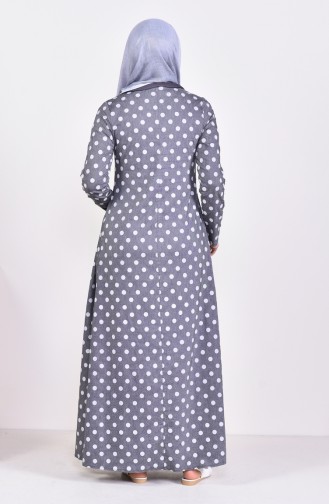 Robe Plissée a Motifs 1161-05 Gris 1161-05