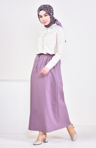 Plated Waist Skirt 1001D-03 dry Rose 1001D-03