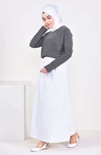 Plated Waist Skirt 1001D-10 light Beige 1001D-10