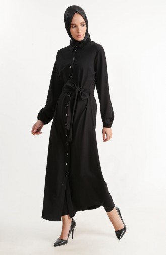 Belted Long Tunic 1221-02 Black 1221-02