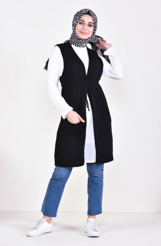 Gilet avec Poches 4130-02 Noir 4130-02