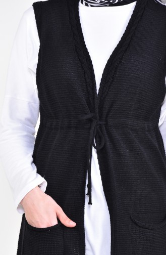 Gilet avec Poches 4130-02 Noir 4130-02