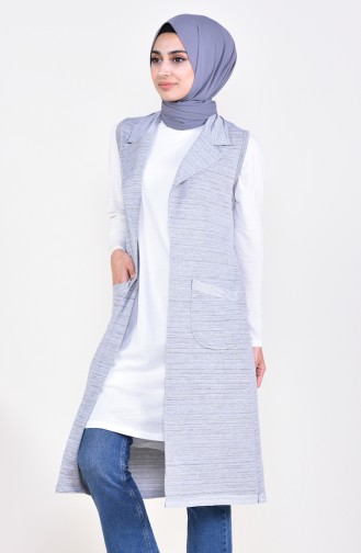 Gilet avec Poches 10615-01 Gris 10615-01