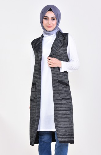 Gilet avec Poches 10615-03 Noir 10615-03