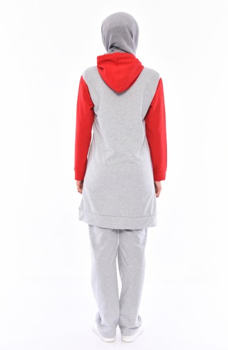 Hooded Tracksuit19013-04 Red 19013-04