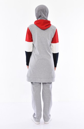 Hooded Tracksuit 19014-04 Red 19014-04