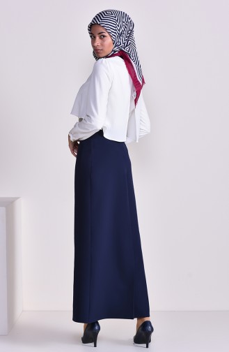Pencil Skirt 0216-03 Navy Blue 0216-03