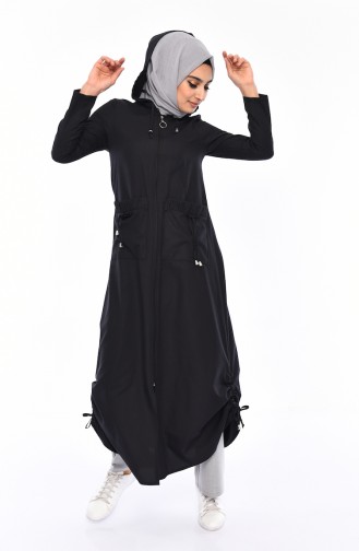 Hooded Abaya 1291-02 Black 1291-02