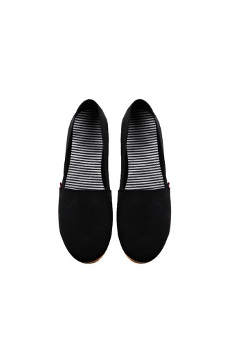 Black Woman Flat Shoe 0123-01