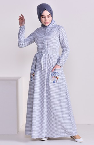 Cotton Embroidered Dress 1164-04 Smoked 1164-04
